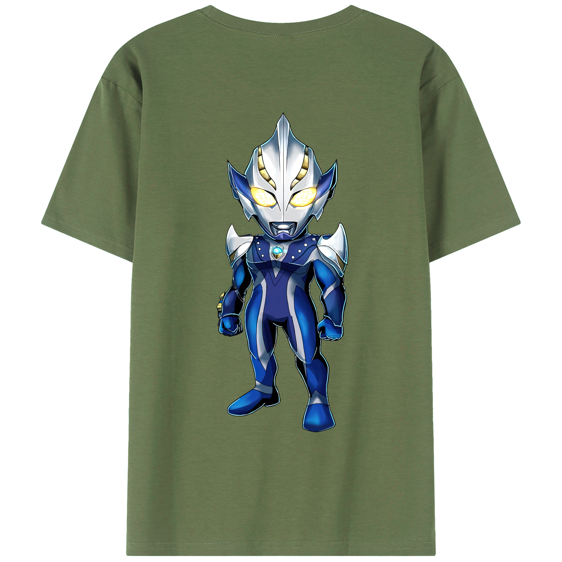 （画像用） ウルトラマン Ultraman 綿100％ メンズ半袖Tシャツ（バックプリント） 通気性